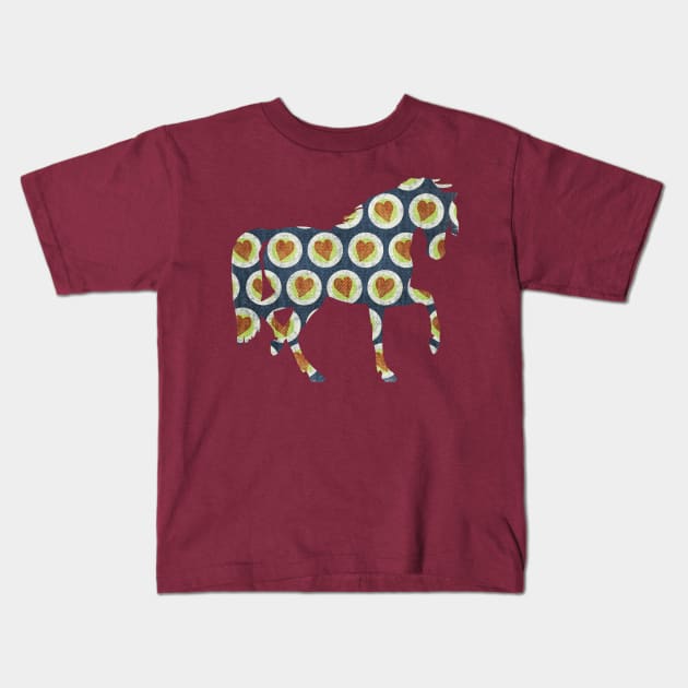 I Heart Horses Kids T-Shirt by LangleyDesigns